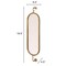 Hello Honey Oval Metal Framed Wall Mirror with Brackets, Gold